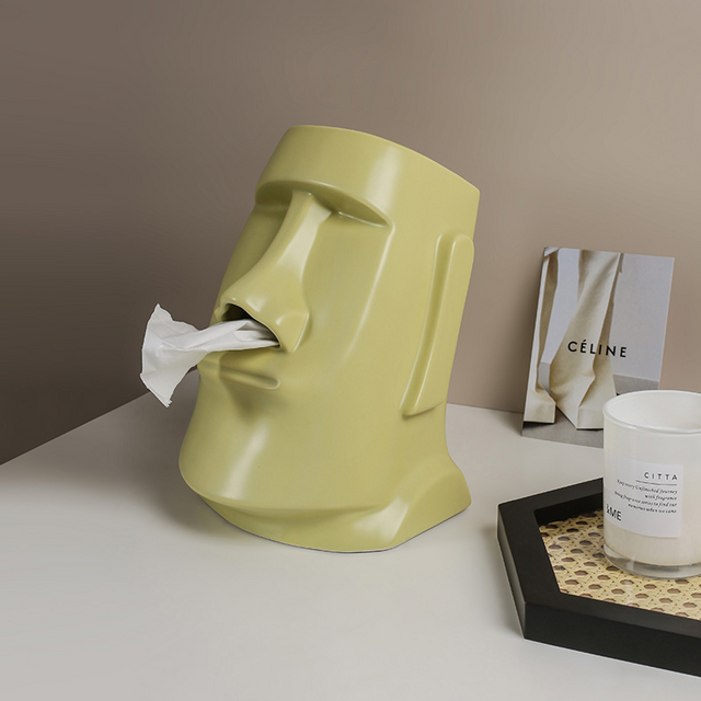 Frendorf | StatueTissue - ausgefallener Moai-Tuchhalter für stilvolle Räume
