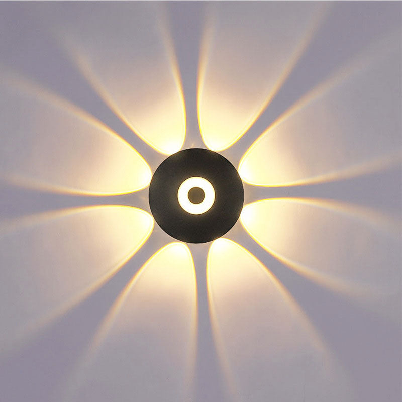 Frendorf | LumaNest LED Wandleuchte im skandinavischen Stil | Aluminium Rundschirm | Wetterfest für Außenbereich & Terrasse