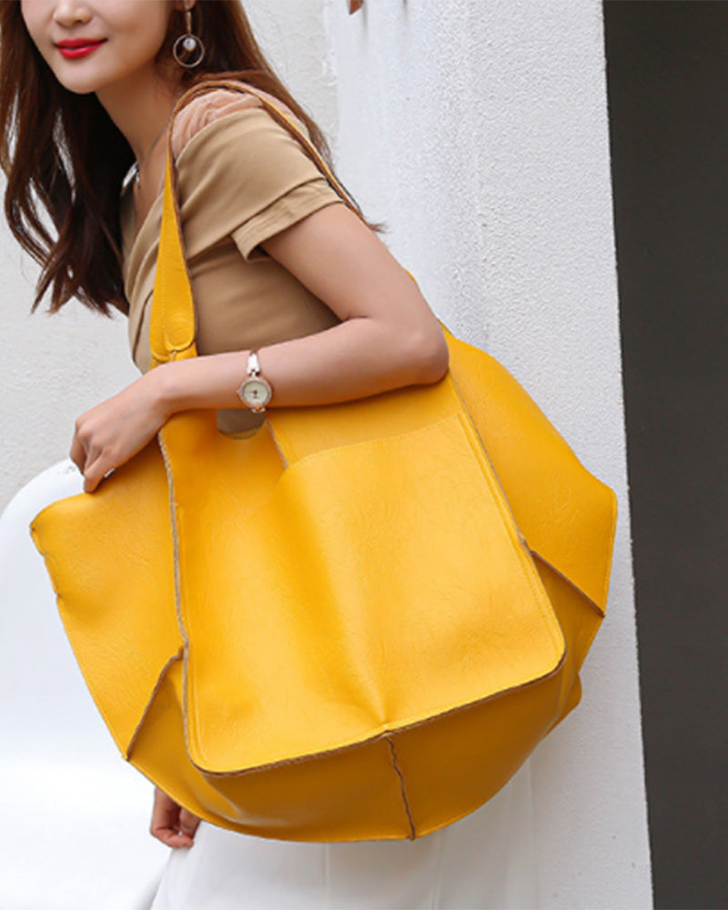 Frendorf | Chic & Nachhaltige Ledertasche mit Großer Kapazität - Elegante, Vielseitige Damenhandtasche