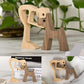 Frendorf | Haustierliebhaber Geschenke Holzskulptur Familie & Welpe Holzhandwerk Tischornamente