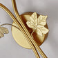 Zeitgenössische skandinavische Blumen Eisen Glas 1/2 Licht Wandlampe für Wohnzimmer