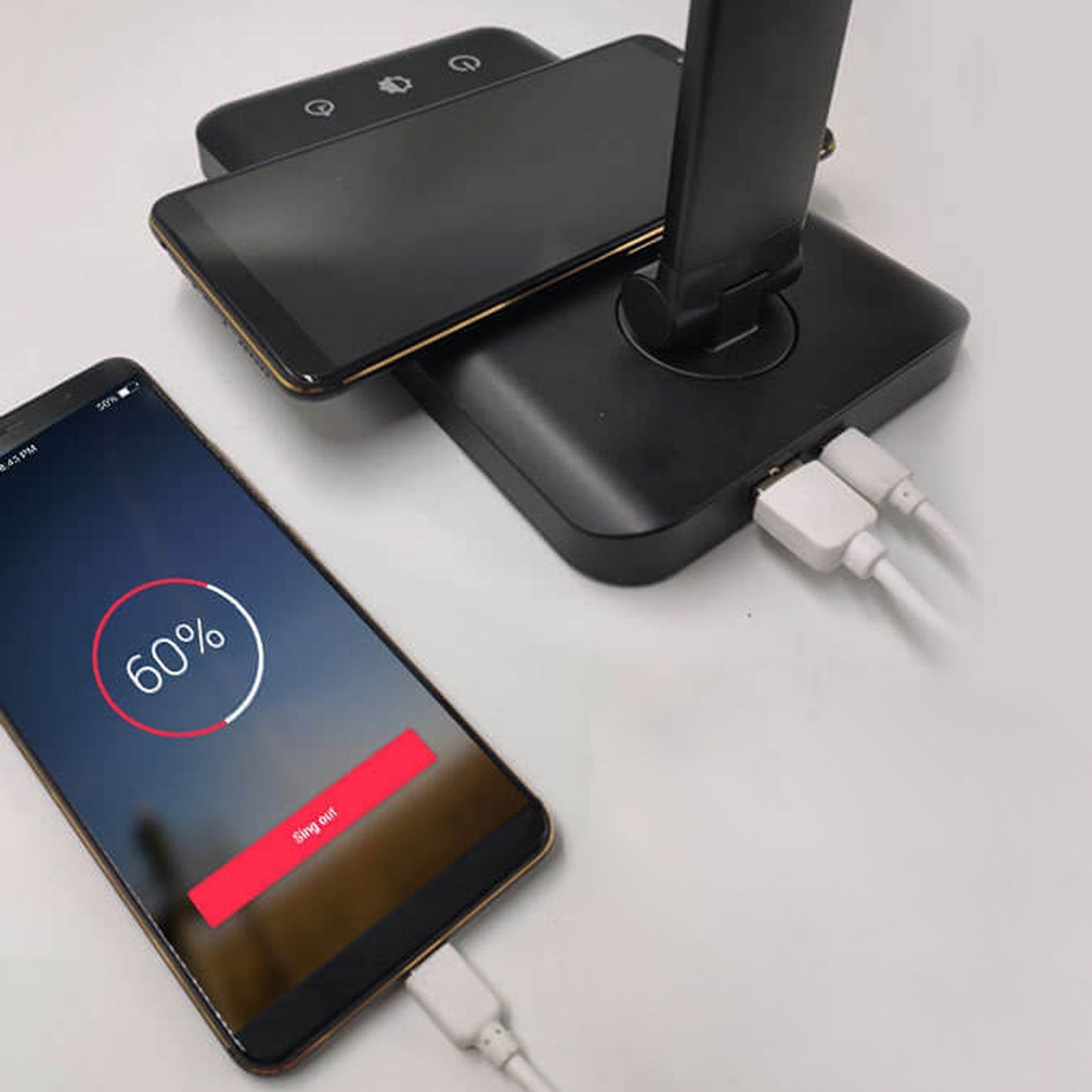 Frendorf | Lumosync FoldPro LED Tischlampe | Kabellos & Wiederaufladbar | Augenschutz | Dimmbar | USB-Ladestation