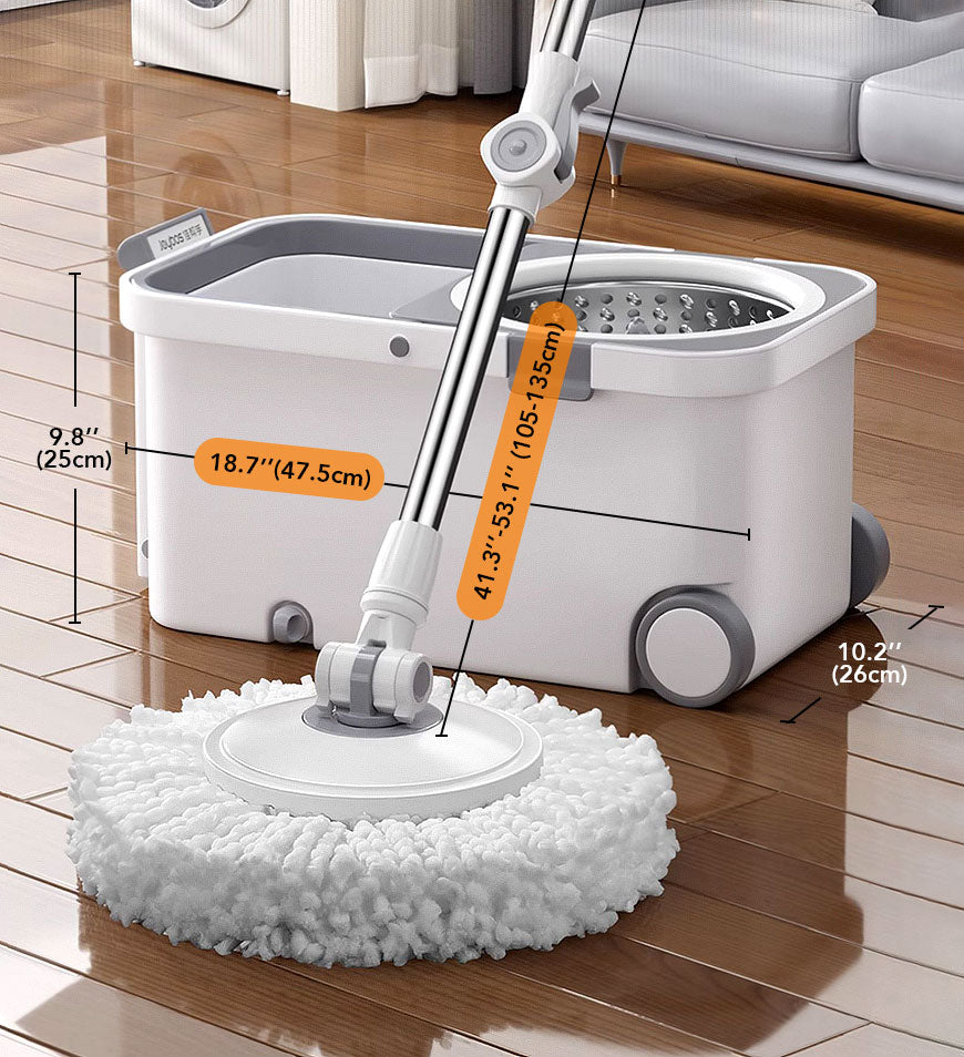 Frendorf | 360° Drehbarer Wischmopp- und Eimer-Set mit Auswringsystem F63