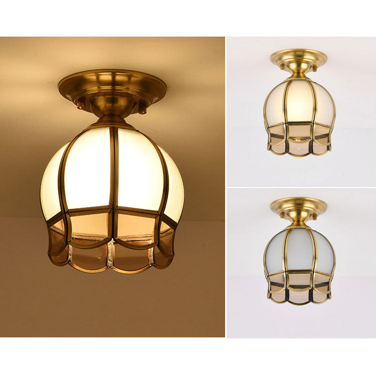 Frendorf | BrassCone Lux LED Deckenleuchte | Europäisches Design | Glas & Messing | Zeitloser Stil