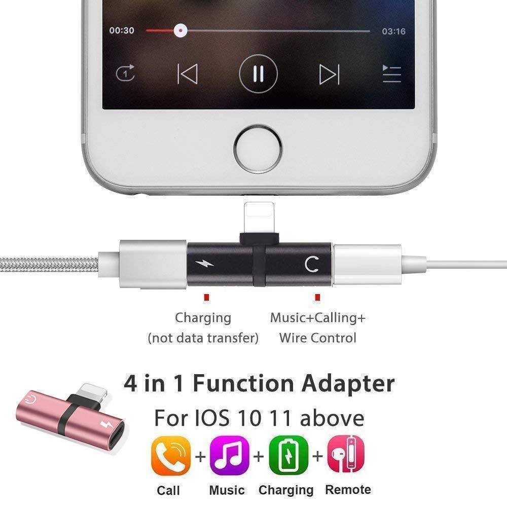 Frendorf | 4 in 1 Earphone Lightning Adapter für iPhone ( 2PCS )