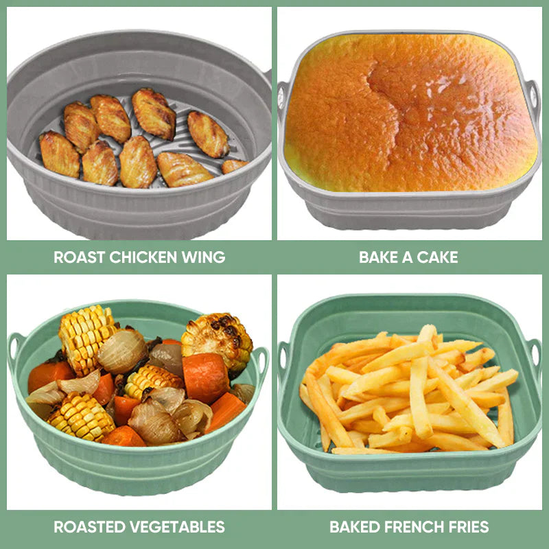 Frendorf | Air Fryer Silikon Grillpfanne Wiederverwendbare Backform