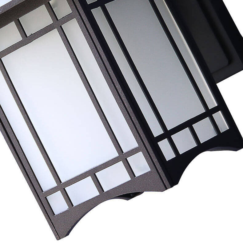 Frendorf | Pavilor Solar Wandlampe | Wasserdicht | Aluminium | Chinesischer Pavillon Stil