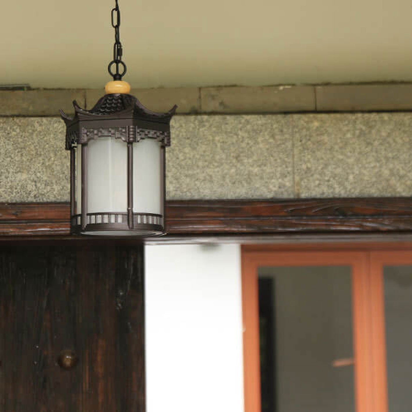 Frendorf | HexaLantern Outdoor LED Hängeleuchte | Wasserdichte Retro-Laterne | Chinesisches Sechseck-Design