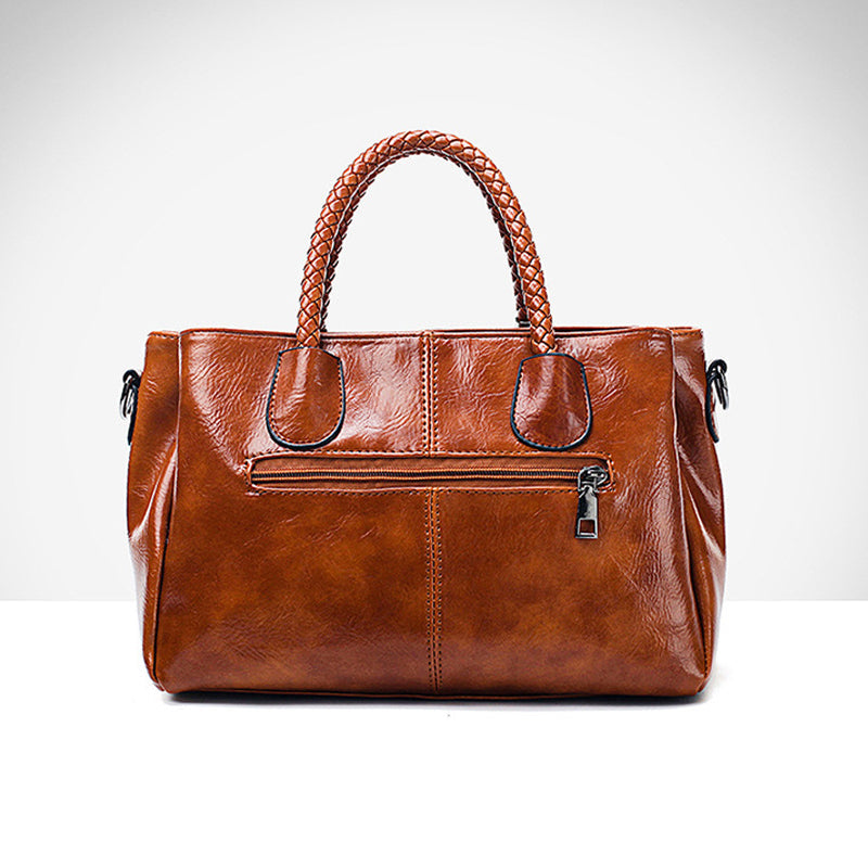 Frendorf | Neue Handtaschen aus Ölwachsleder Boston, große Tragetasche aus weichem Leder