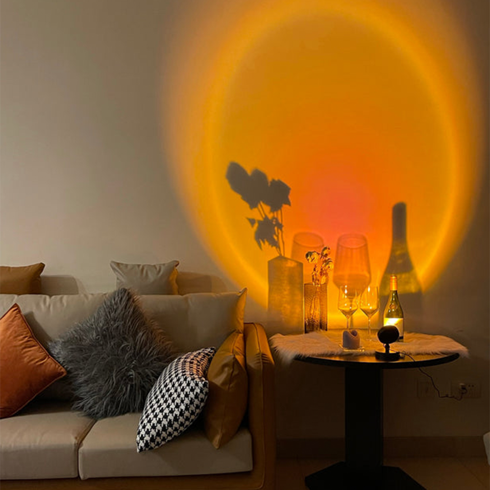 Frendorf – Moderne Retro Sonnenuntergang Tischlampe mit sanfter Ambiente-Beleuchtung