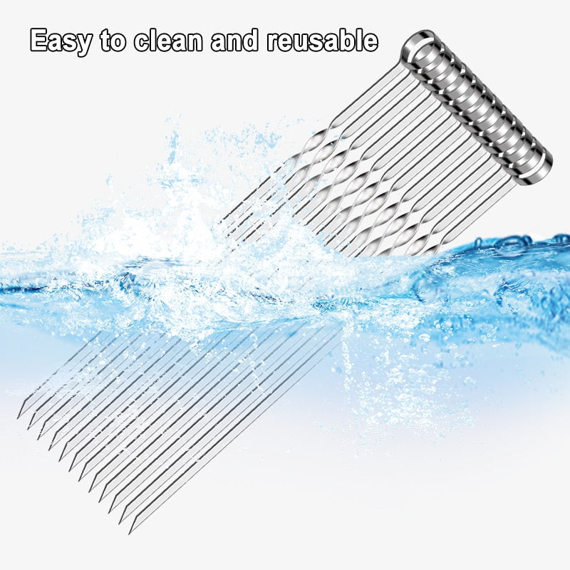 Frendorf | 15 Stück BBQ Spießset mit Pinsel Grillzubehör für den Außenbereich