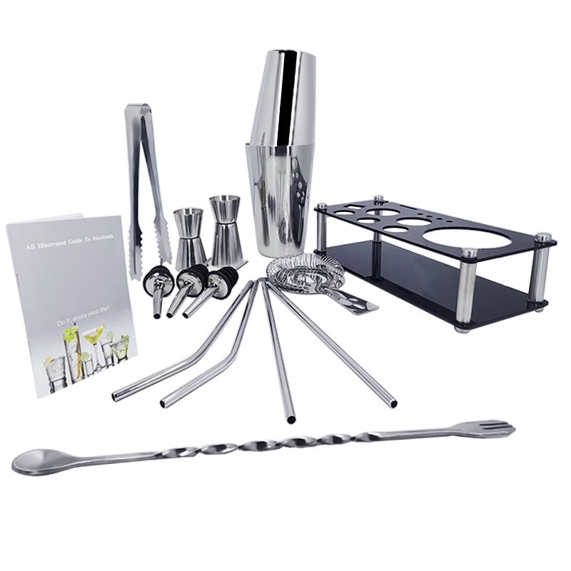 Frendorf | 15 Stück Cocktail Shaker Edelstahl Wein Shaker Mixer Bar