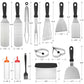 Frendorf | 15-teiliges Edelstahl-Griddle-Zubehörset BBQ-Werkzeuge Set
