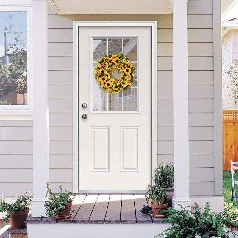 Frendorf | 16'' Goldene Künstliche Sonnenblumenkranz