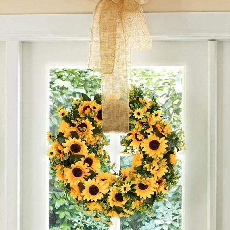 Frendorf | 16'' Goldene Künstliche Sonnenblumenkranz