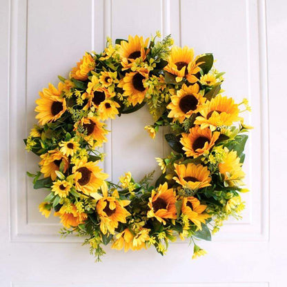 Frendorf | 16'' Goldene Künstliche Sonnenblumenkranz