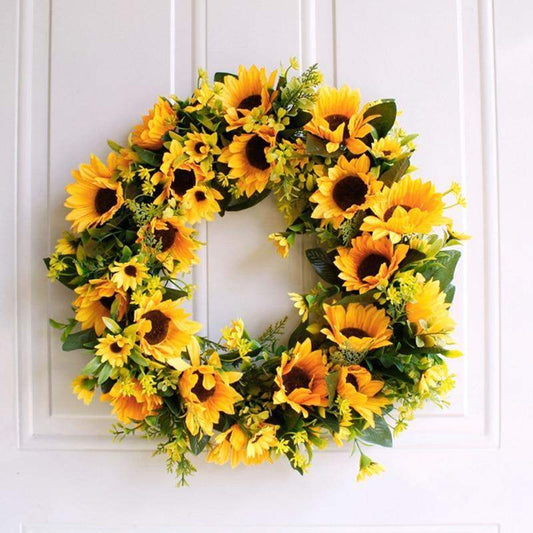 Frendorf | 16'' Goldene Künstliche Sonnenblumenkranz