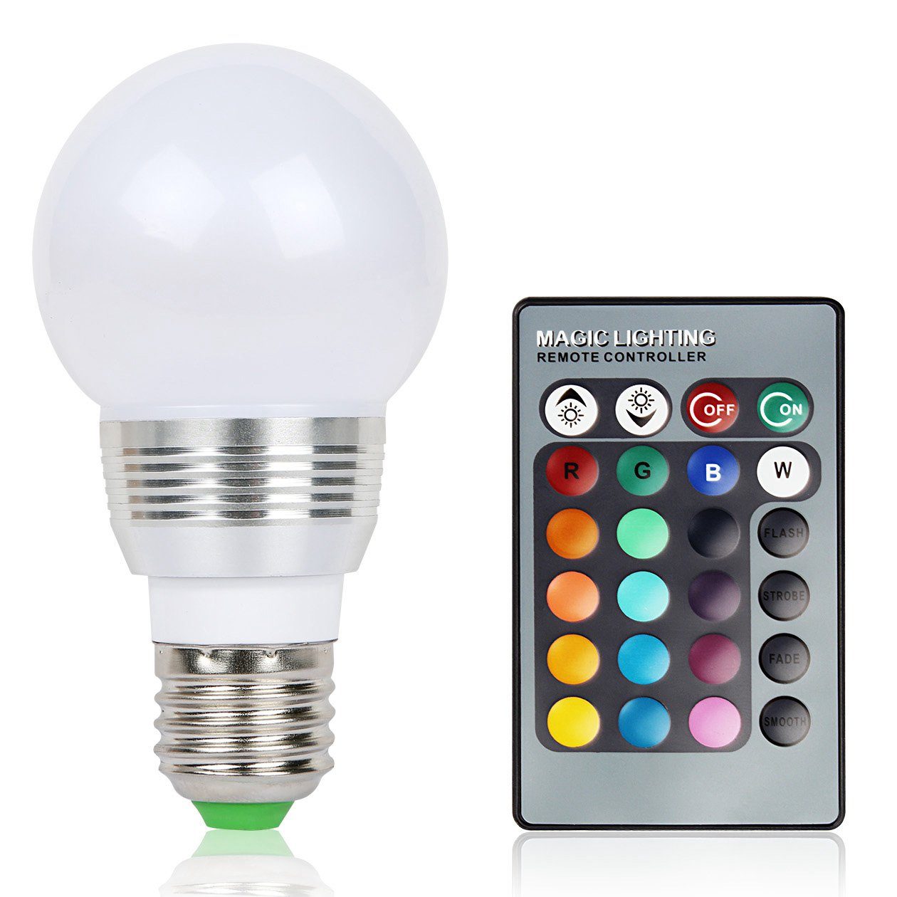Frendorf | 16 Farben Wechsel LED-Lampen E27 3W RGD Dimmbare Stimmungsbeleuchtung Lampe