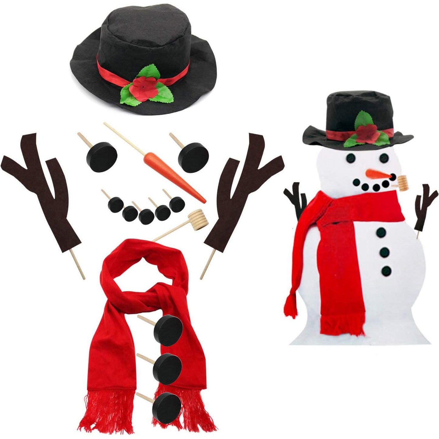 Frendorf | 16-teilige: Schneemann Dekorationsanzug Kit