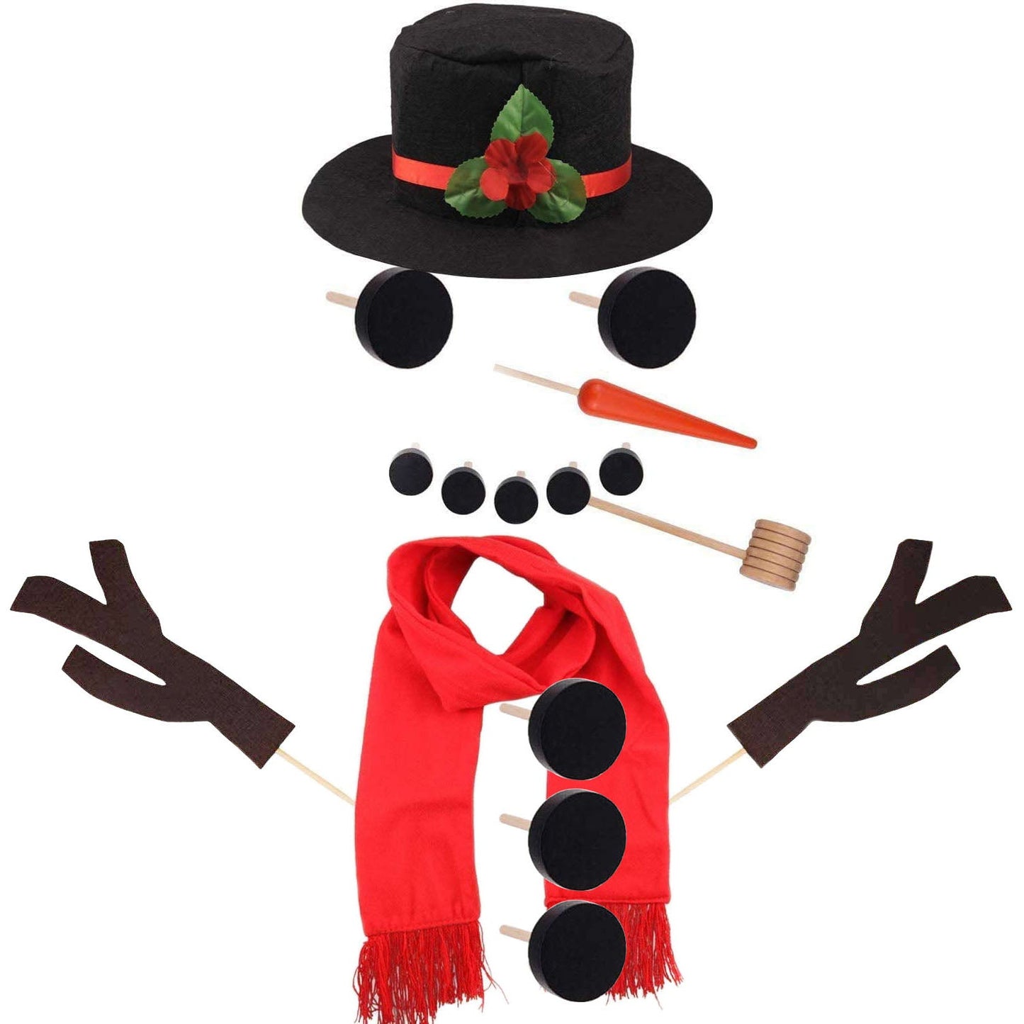 Frendorf | 16-teilige: Schneemann Dekorationsanzug Kit