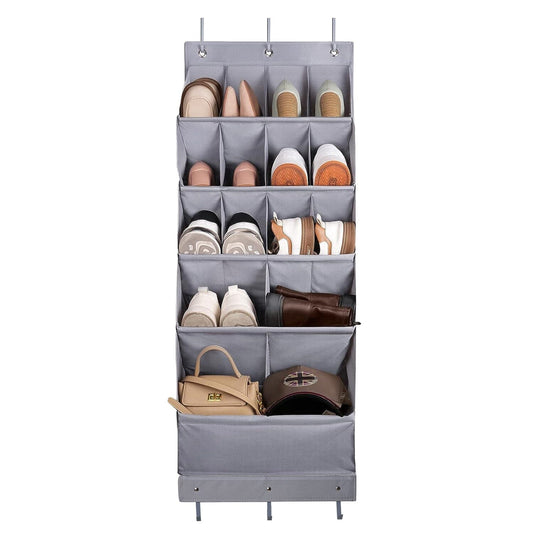 Frendorf | 16 Taschen Schuh-Organizer Über Der Tür 5-stufig mit 6 Haken