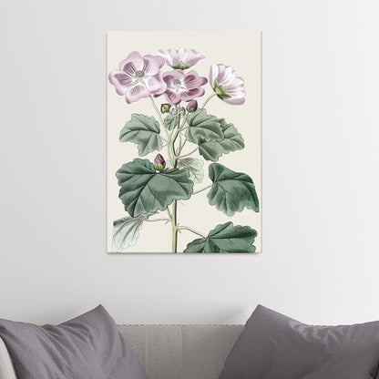 Frendorf | Blumen Leinwand Wandkunst Textur Oberfläche Minimalistisch Mädchen Wohnzimmer Gemälde