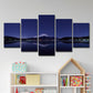 Mount Fuji Nachtansicht Kunstdruck Blau-Schwarz Zeitgenössische Wanddekoration für das Wohnzimmer