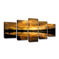 Gelbe zeitgenössische Leinwand Kaibab Lake Sundown Landschaftswandkunst für das Wohnzimmer