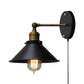 Frendorf | 1 Kopf Metall Wandmontierte Lampe Vintage Stil Schwarze Oberfläche Kegelförmige Flur Wandleuchte Beleuchtung