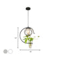 Industrielle Globe Metall Hängeleuchte 1 Leuchte Milchweiß/Rauchgrau Glas LED Pendelleuchte in Schwarz/Gold
