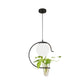 Industrielle Globe Metall Hängeleuchte 1 Leuchte Milchweiß/Rauchgrau Glas LED Pendelleuchte in Schwarz/Gold