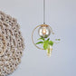 Industrielle Globe Metall Hängeleuchte 1 Leuchte Milchweiß/Rauchgrau Glas LED Pendelleuchte in Schwarz/Gold