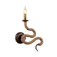 Frendorf | Kandelaar Ropesteen Wandlamp met Gebogen Ontwerp Vintage 1 Licht Slaapkamer Muurbevestigde Lamp in Brons