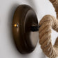 Frendorf | Kandelaar Ropesteen Wandlamp met Gebogen Ontwerp Vintage 1 Licht Slaapkamer Muurbevestigde Lamp in Brons
