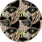 Schwarz Schlafzimmer Teppich Modern Kette Leopard Linien Muster Bereich Teppich Polyester Rutschfeste Rücken Waschbarer Teppich