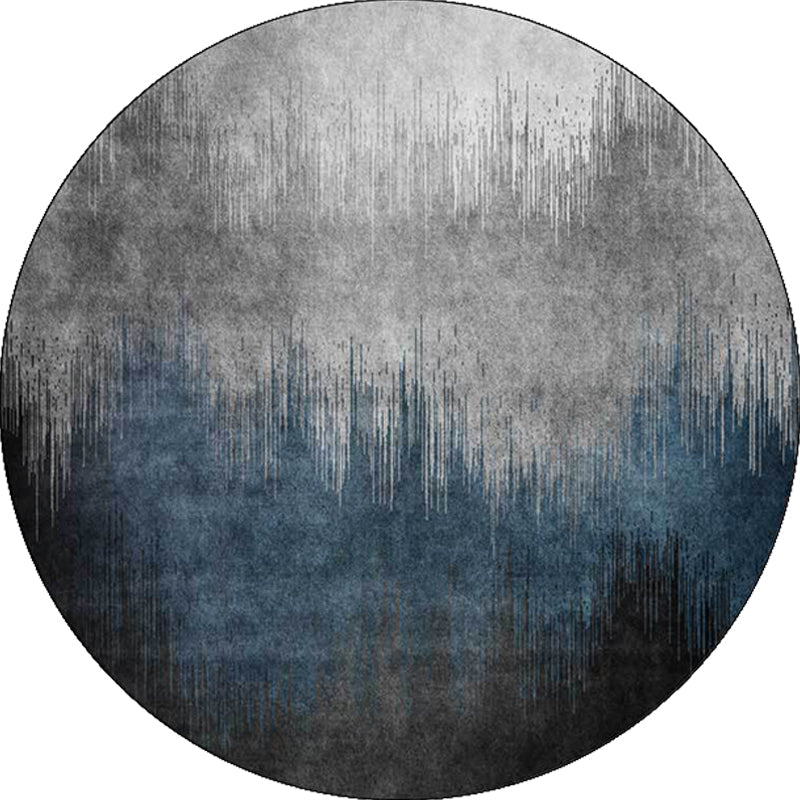 Frendorf | Blau und Grau Moderner Teppich Polyester Ombre Muster Teppich Waschbar Rutschfeste Unterlage Teppich für Wohnzimmer