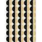 Stylischer geometrischer Musterteppich in Gold und Schwarz Nordic Teppich Polyester waschbar rutschfeste Rückseite Teppich für das Wohnzimmer