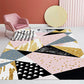 Frendorf | Roze en Gouden Slaapkamer Tapijt Novelty Geometrie Onregelmatige Vorm Dots Patroon Gebied Tapijt Polyester Anti-Slip Tapijt
