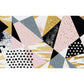 Frendorf | Roze en Gouden Slaapkamer Tapijt Novelty Geometrie Onregelmatige Vorm Dots Patroon Gebied Tapijt Polyester Anti-Slip Tapijt