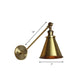 Frendorf | 1 Licht Wandlampe mit Tapse Schatten Metallic Vintage Innen Wandbeleuchtung in Messing, 8"/12" Dia