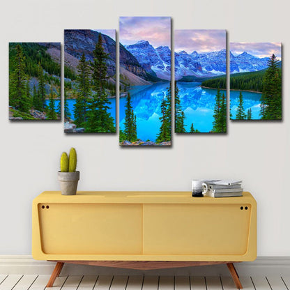 Banff Nationalpark Landschaft Leinwand Kunst Blau Global Inspiriert Wanddekoration für Esszimmer