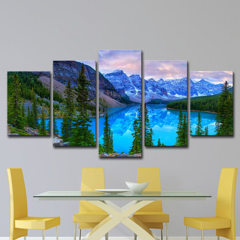 Banff Nationalpark Landschaft Leinwand Kunst Blau Global Inspiriert Wanddekoration für Esszimmer