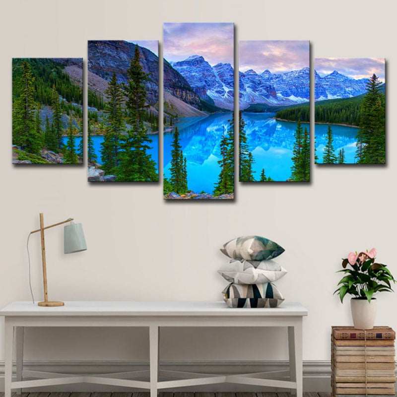 Banff Nationalpark Landschaft Leinwand Kunst Blau Global Inspiriert Wanddekoration für Esszimmer