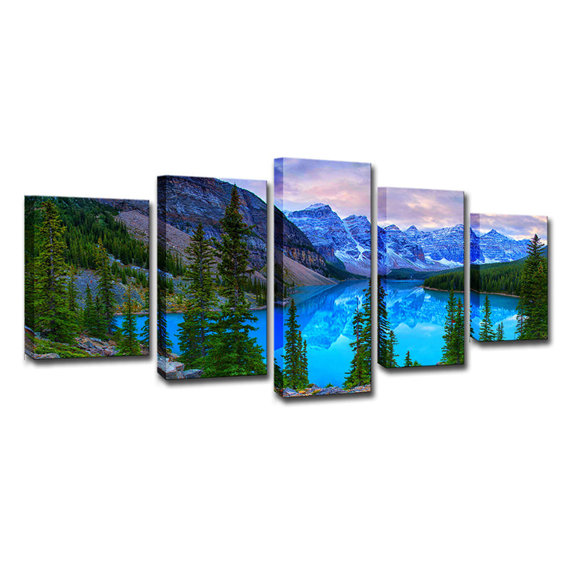 Banff Nationalpark Landschaft Leinwand Kunst Blau Global Inspiriert Wanddekoration für Esszimmer