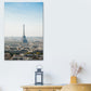 Frendorf | Blaue Paris Tower Leinwanddruck Texturiert Global Inspirierte Wandkunst für Wohninterieur