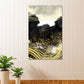 Frendorf | Berglandschaft Wandkunst Set Glam Einzigartige Landschaft Leinwanddruck in Gold für Flur