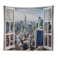 New York Vor Ihrem Fenster Wandteppich