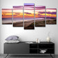 Lila Sonnenuntergang Wolken Leinwandkunst Anna Bay Moderne Mehrteilige Wanddekoration für Zuhause