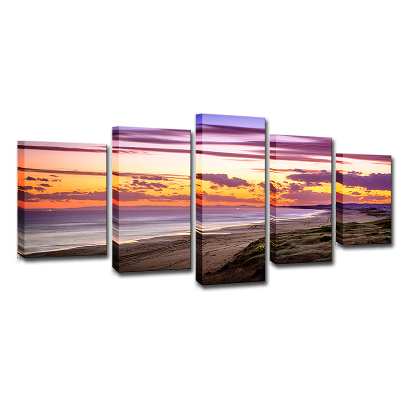 Lila Sonnenuntergang Wolken Leinwandkunst Anna Bay Moderne Mehrteilige Wanddekoration für Zuhause