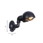 Frendorf | Dome Shade Iron Wall Light Fixture Industrial 1 Light Schlafzimmer Wandleuchte mit Rohrdesign in Schwarz
